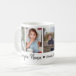 Liebe Nana Enkelkinder Namen 5 Foto-Collage Kaffeetasse