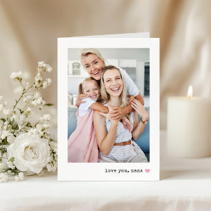 Liebe Nana Foto und Herz in jeder Farbe Karte