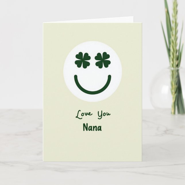 Liebe Nana Green Clover Karte (Vorderseite)