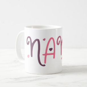 Liebe Nana Großmutter Typografische Herzen Kaffeetasse
