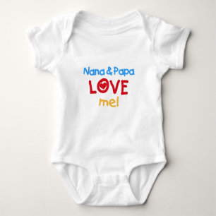 Liebe Nana und Papa Baby Strampler