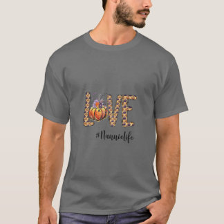 Liebe Nannie Life Pumpkin HerbstHalloween T-Shirt