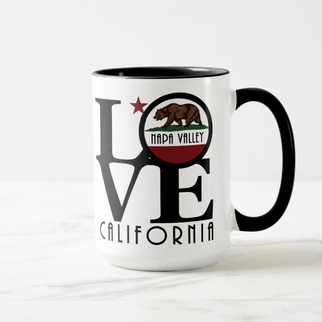 LIEBE Napa Valley Kalifornien 15oz Tasse (Rechts)