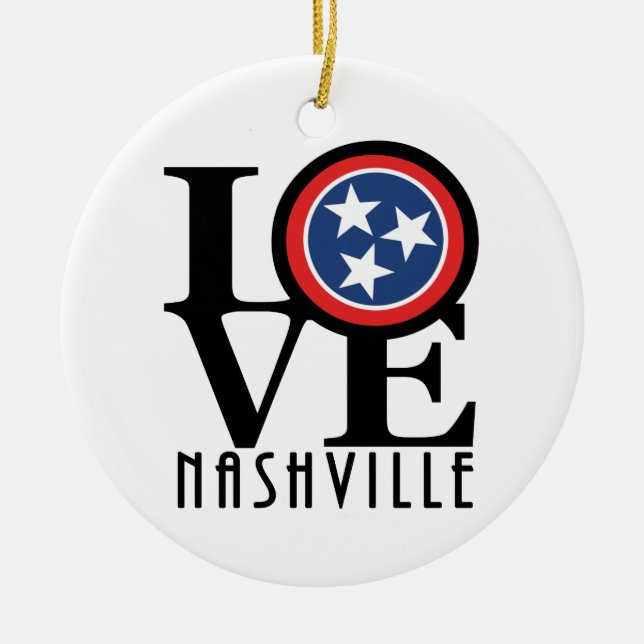 LIEBE Nashville Keramik Ornament (Vorne)