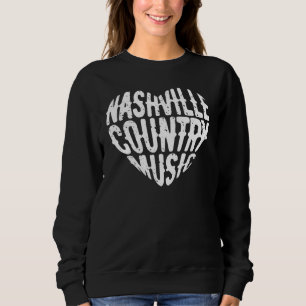 Liebe Nashville Tennessee Country Music Gitarrensp Sweatshirt
