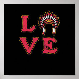 Liebe Native Proud Native American Day Support Poster