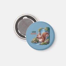 Liebe Natur Lustiges Eichhörnchen Magnet