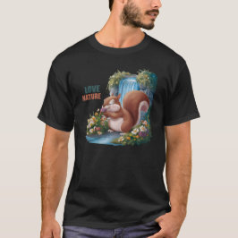 Liebe Natur Lustiges Eichhörnchen T-Shirt