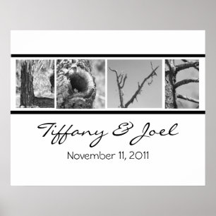 Liebe:Nature Wedding Poster mit Namen und Datum