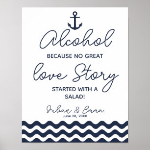 Liebe Nautic Navy Alcohol Poster