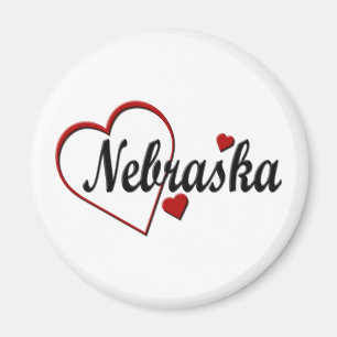Liebe Nebraska Herz Magnet