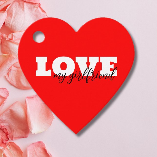 Liebe Neon Red Valentine Geschenkanhänger (Von Creator hochgeladen)