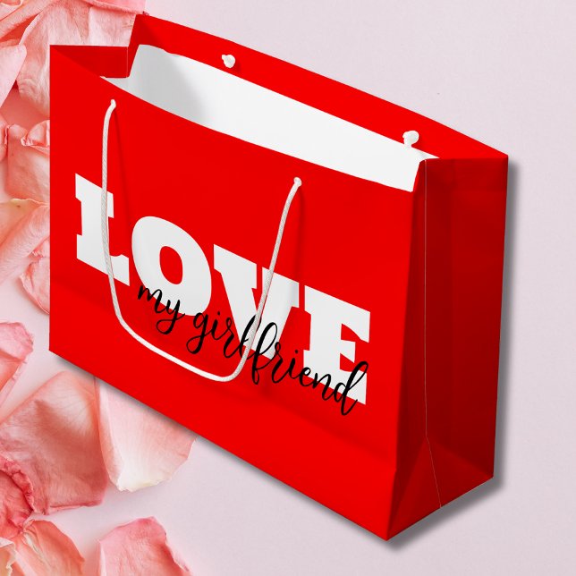 Liebe Neon Red Valentine Große Geschenktüte (Von Creator hochgeladen)