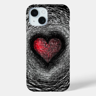 Liebe Nest Heart Scratch iPhone Case