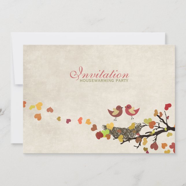 Liebe-Nest - Housewarming-Party Einladung (Vorderseite)