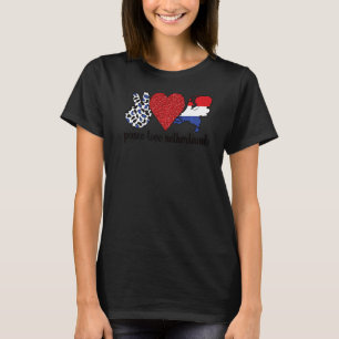 Liebe Netherlands Proud Dutch Flag Dutch Roots T-Shirt