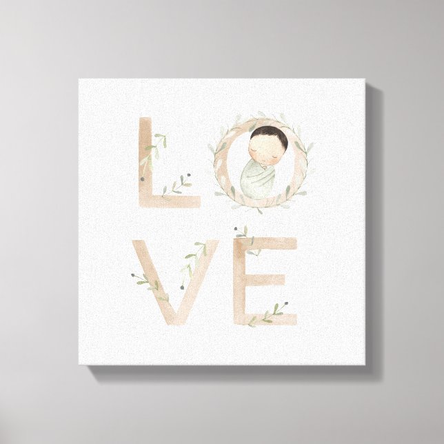 Liebe | Neues Baby Leinwanddruck (Vorderseite)