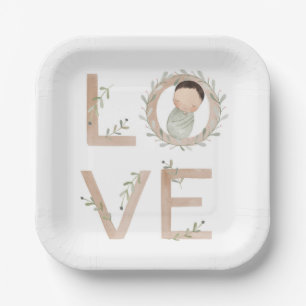 Liebe Neues Baby Pappteller