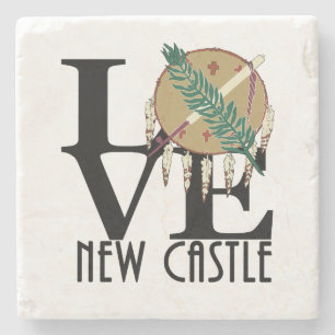 LIEBE New Castle Oklahoma Steinuntersetzer