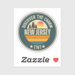 Liebe New Jersey - Niedlicher NJ Staat Souvenir Aufkleber