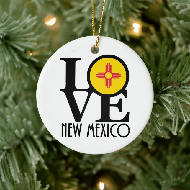 LIEBE New Mexico Keramik Ornament (Baum)