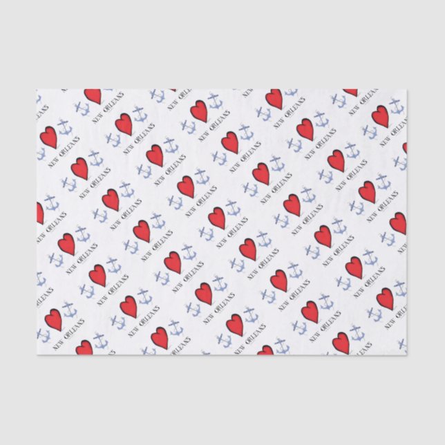 Liebe New Orleans Seidenpapier (Vorderseite)