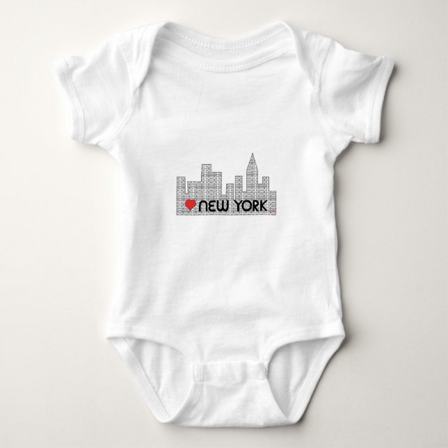 Liebe NEW YORK Baby Strampler (Vorderseite)