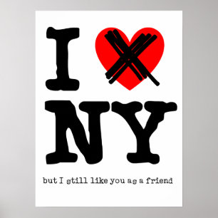 Liebe New York Funny Poster Spaß nicht