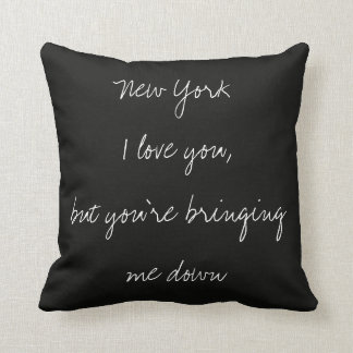 Liebe New York I Sie, schwarzes LCDthrow-Kissen Kissen