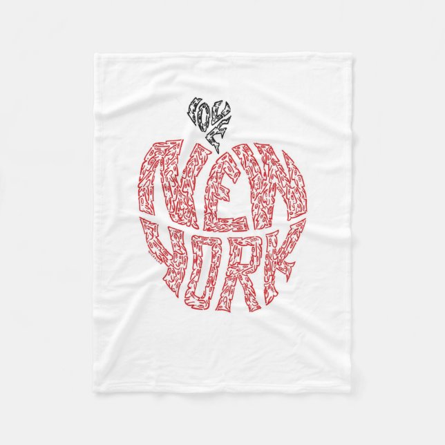 LIEBE NEW YORK - MINIFACES FLEECEDECKE (Vorderseite)