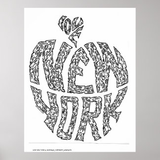 LIEBE NEW YORK von NICHOLAS_COPYRIGHT_MIN... Poster