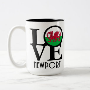LIEBE Newport Wales 15oz Zweifarbige Tasse