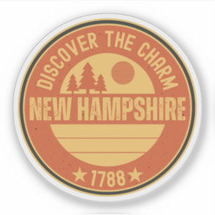 Liebe NH - New Hampshire Map Souvenir Aufkleber