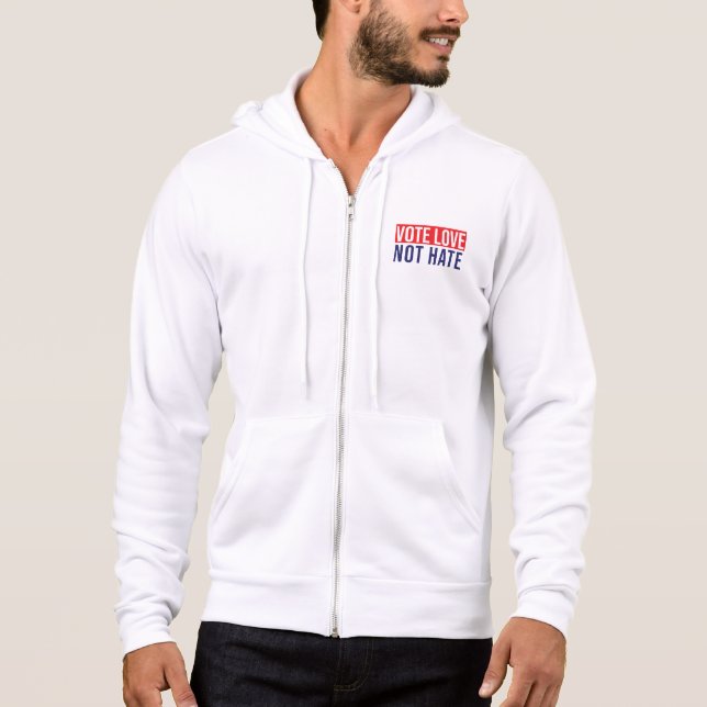 Liebe nicht hassen hoodie (Vorderseite)