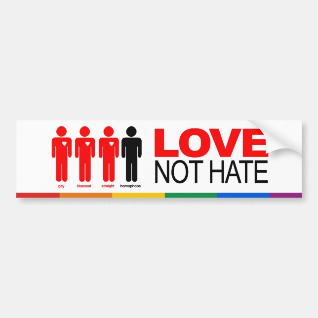 LIEBE NICHT HAT -.png Autoaufkleber (Vorne)