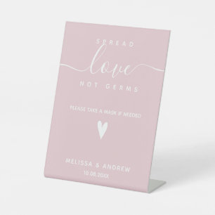 Liebe nicht Keime verbreiten - Covid Safety Weddin Sockelschild