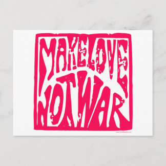 Liebe, nicht Krieg - Hippie-Design für Frieden Postkarte