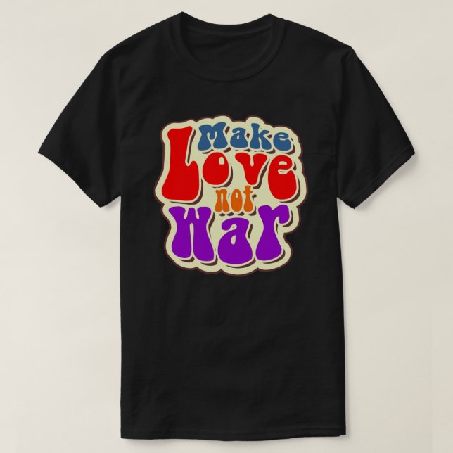 Liebe nicht Krieg Klassischer T - Shirt (Design vorne)