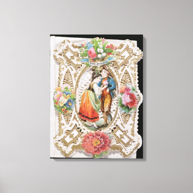 Liebe, Nichtigkeit, Valentinkarte, c.1870 (Farbe l Leinwanddruck (Vorderseite)
