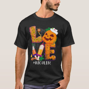 Liebe NICU Nurlife Halloween Costume Pumpkin T-Shirt