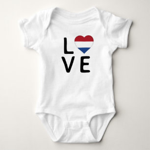 Liebe - Niederländische Flagge Baby Strampler