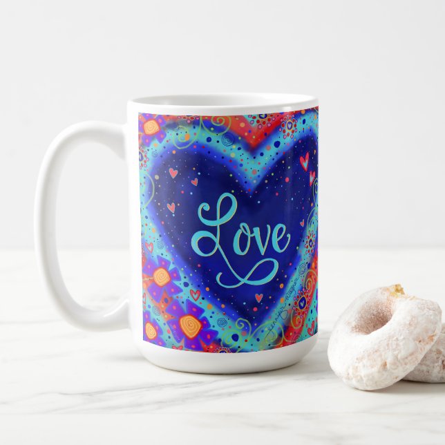 Liebe Niedlich Hearts Valentine Hübsch Kaffeetasse (Mit Donut)