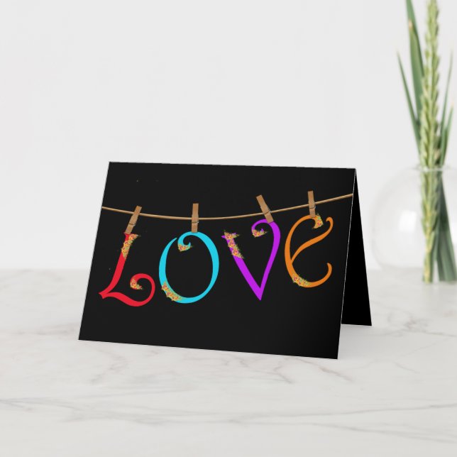 Liebe niedlich romantische Karte (Vorderseite)