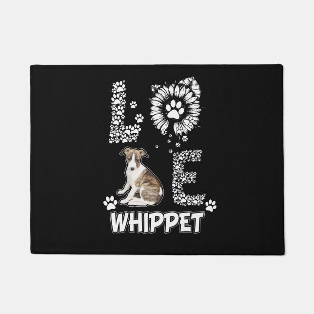 Liebe niedlich Whippet Fußmatte (Vorderseite)