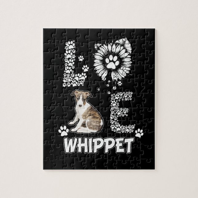 Liebe niedlich Whippet Puzzle (Vertikal)