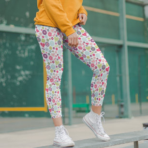 Liebe Niedliche Herzknöpfe Valentinstag Leggings