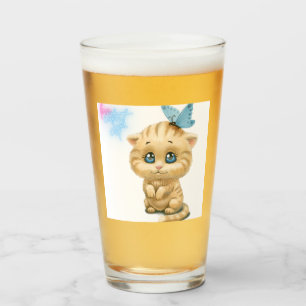 Liebe niedliche Katze Glas