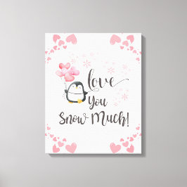 Liebe - Niedliche Kinder Pinguin Personalisiert Leinwanddruck