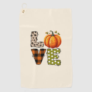 LIEBE - Niedliche Pumpkin & Polka Dot Letters Golfhandtuch