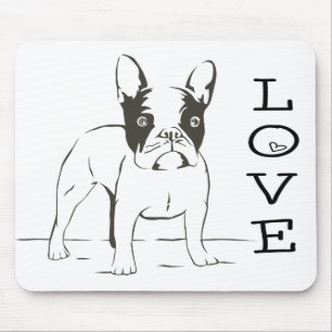 Liebe Niedlichen Französisch Bulldog Welpe Hund Mo Mousepad